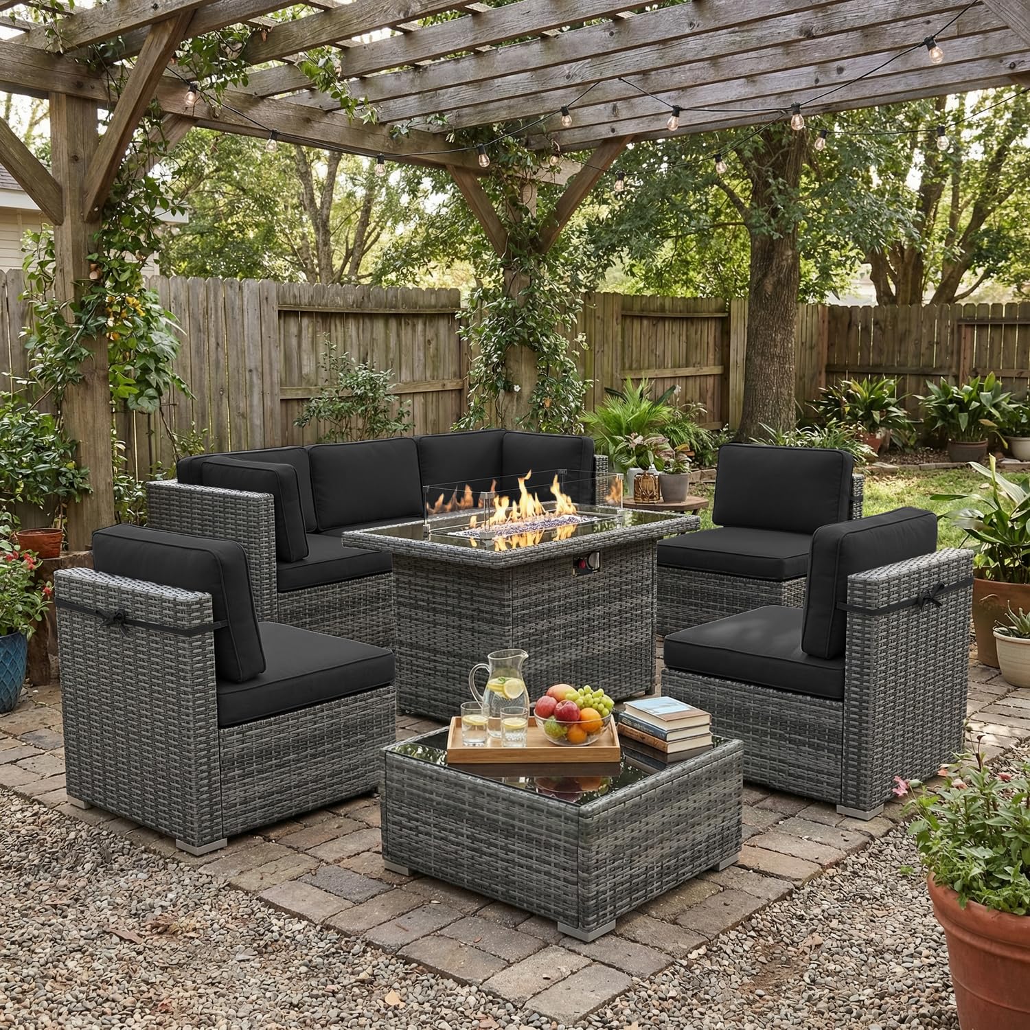 Outdoor Furniture Rh - 8 Piece Patio Furniture Set with