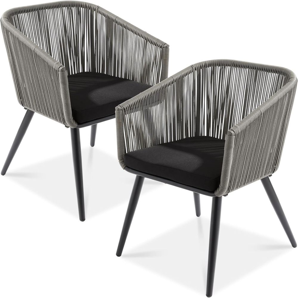Outdoor Furniture Ofo - Set o 2 Patio Dining Chairs,