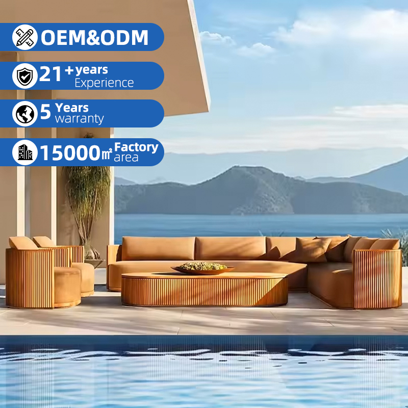 Outdoor Furniture Teak - All Weather Premium Wooden Teak Sofa