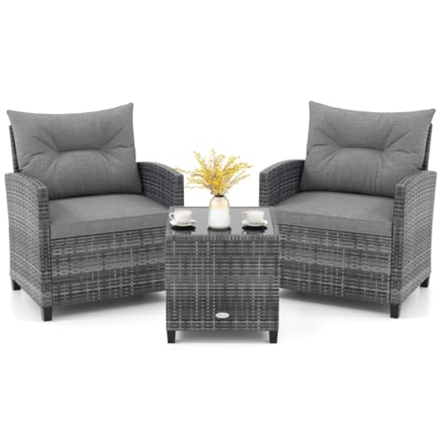 Outdoor Furniture Patio - KOTEK 3 Piece Patio Furniture Set