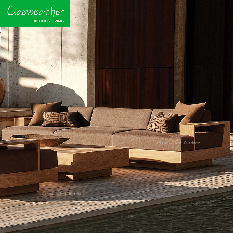 Outdoor Furniture Teak - Modern Waterproof Latest Design Wooden Sofa