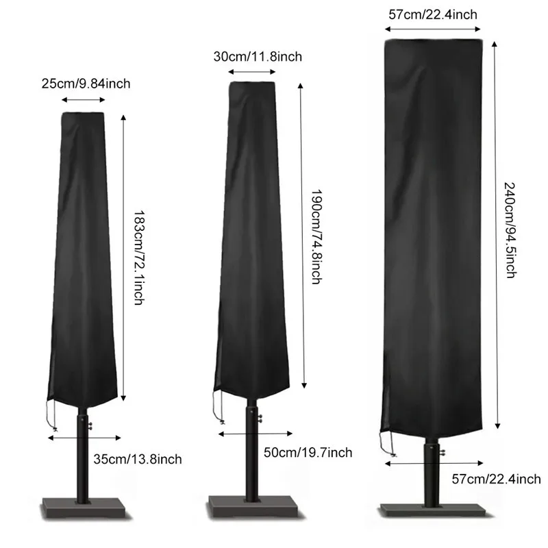 Outdoor Furniture Sunbrella - Universal Parasol Cover Waterproof Oxford Fabric