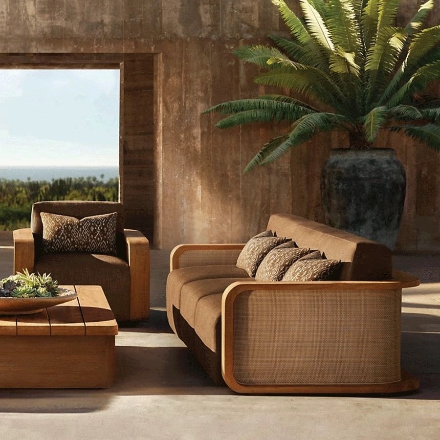 Outdoor Furniture Rh - #Teak Modern Simple Design Outdoor Sofa