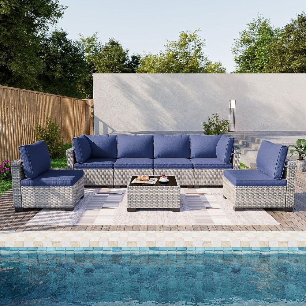 7-Piece Outdoor Sectional Pati - Outdoor Furniture Ofo 리뷰 및 가격