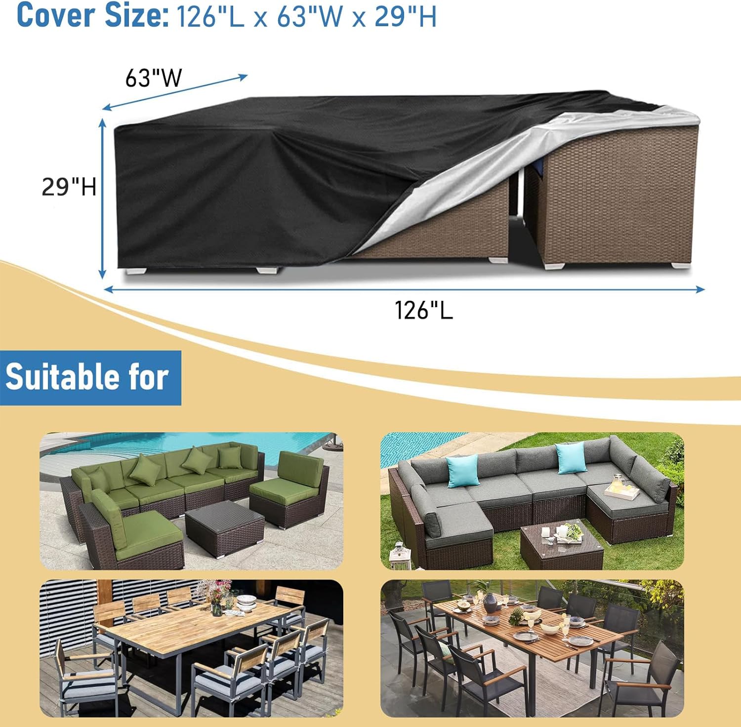 Heavy Duty Waterproof Patio Fu - Outdoor Furniture Heavy 리뷰 및 가격