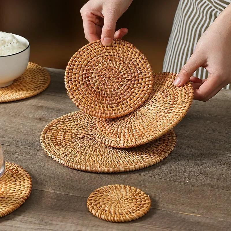 Handmade Round Rattan Coasters - Outdoor Furniture Rh 리뷰 및 가격