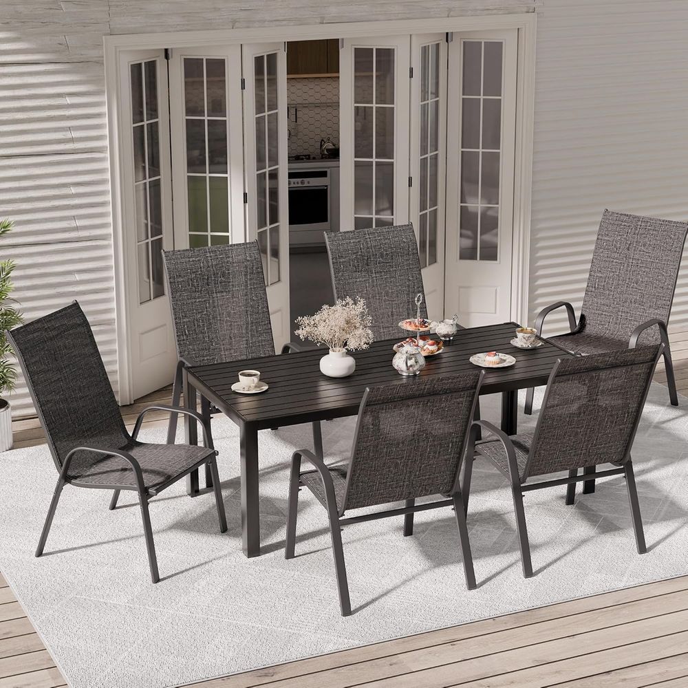 Patio Chairs Set o 6, Stackabl - Outdoor Furniture Ofo 리뷰 및 가격
