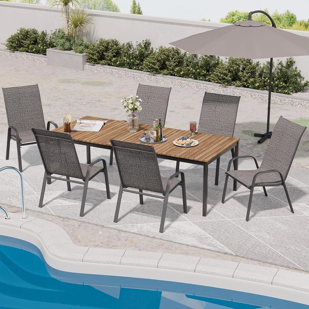 Patio Chairs Set o 6, Stackabl - Outdoor Furniture Ofo 리뷰 및 가격
