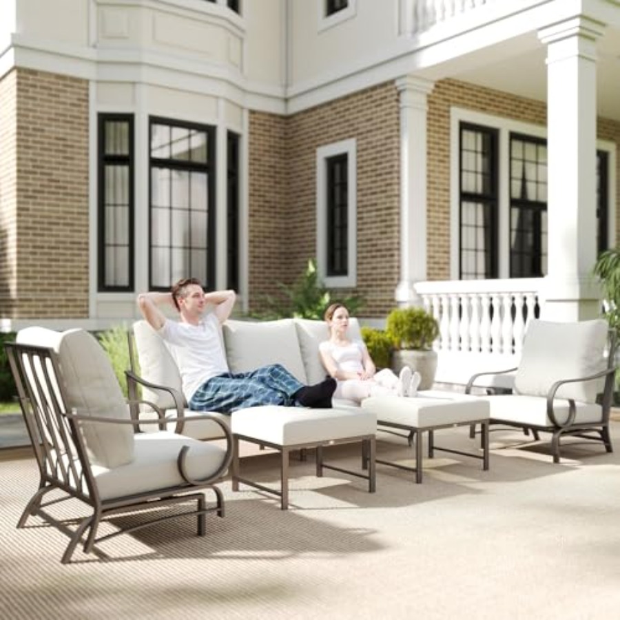 5 Piece Patio Furniture Set wi - Outdoor Furniture Lounge Set 리뷰 및 가격