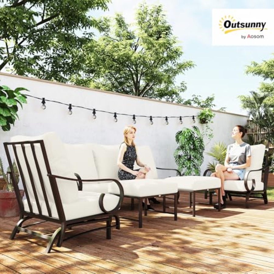 5 Piece Patio Furniture Set wi - Outdoor Furniture Lounge Set 리뷰 및 가격