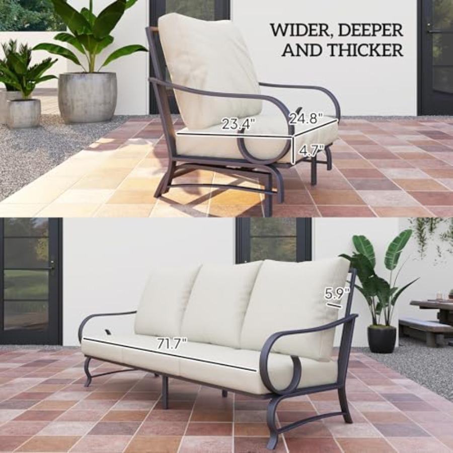 5 Piece Patio Furniture Set wi - Outdoor Furniture Lounge Set 리뷰 및 가격