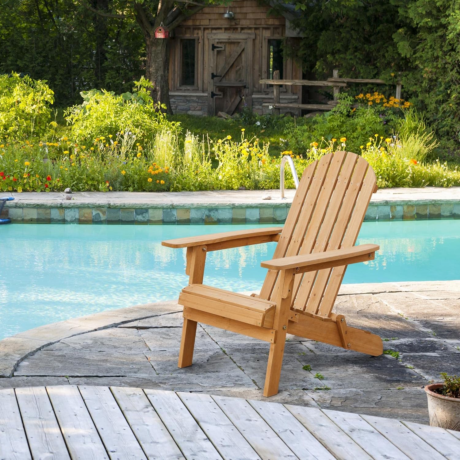Folding Adirondack Chair Set o - Outdoor Furniture Lounge Set 리뷰 및 가격