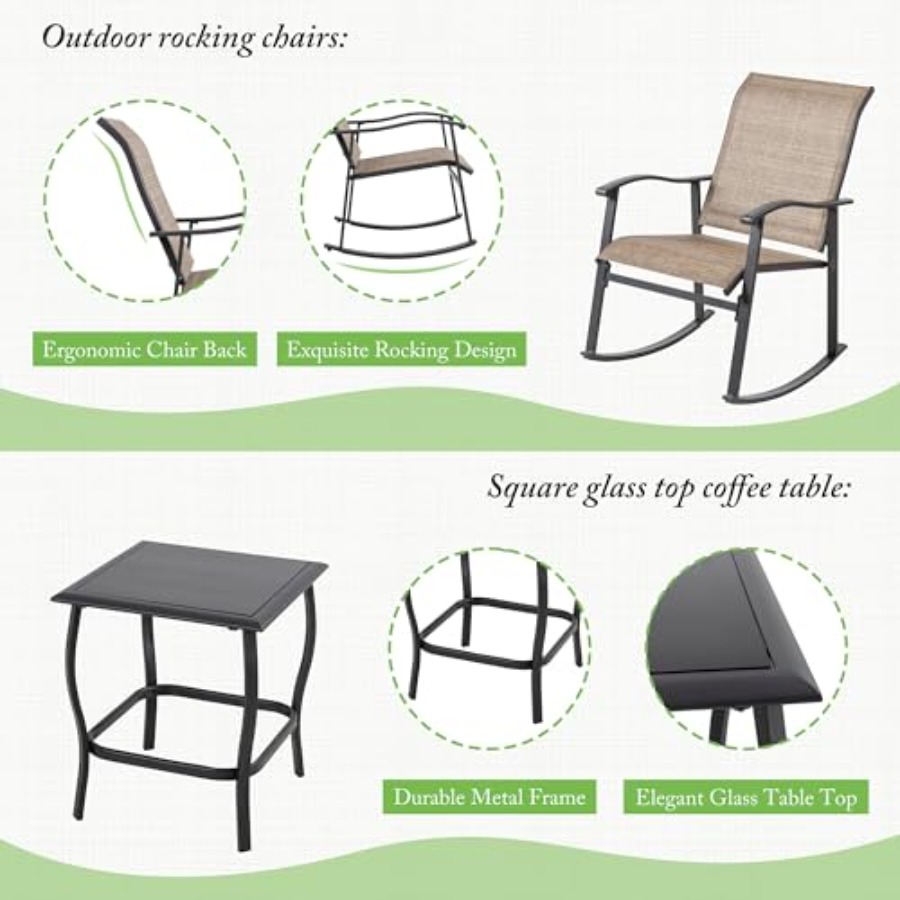 Shintenchi Rocking Chair Outdo - Outdoor Furniture Patio 리뷰 및 가격