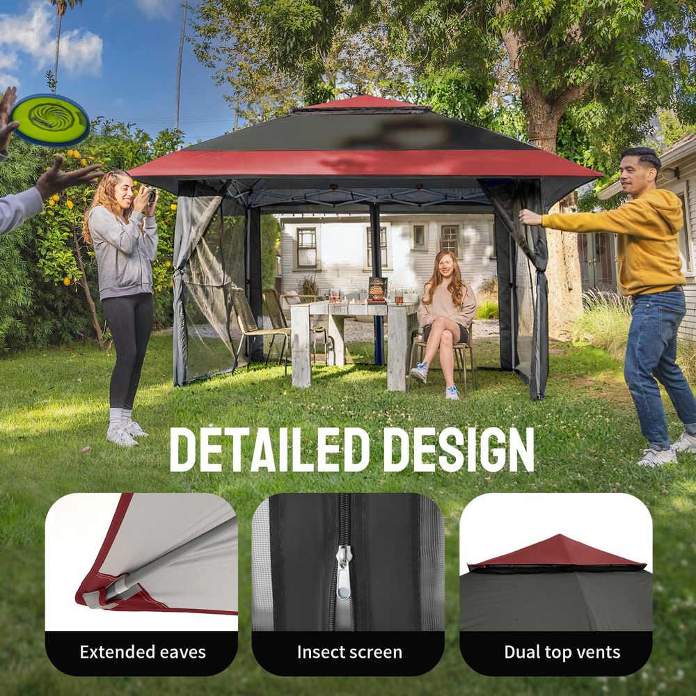 13x13 Pop  Gazebo, Canopy Tent - Outdoor Furniture Gazebo 리뷰 및 가격