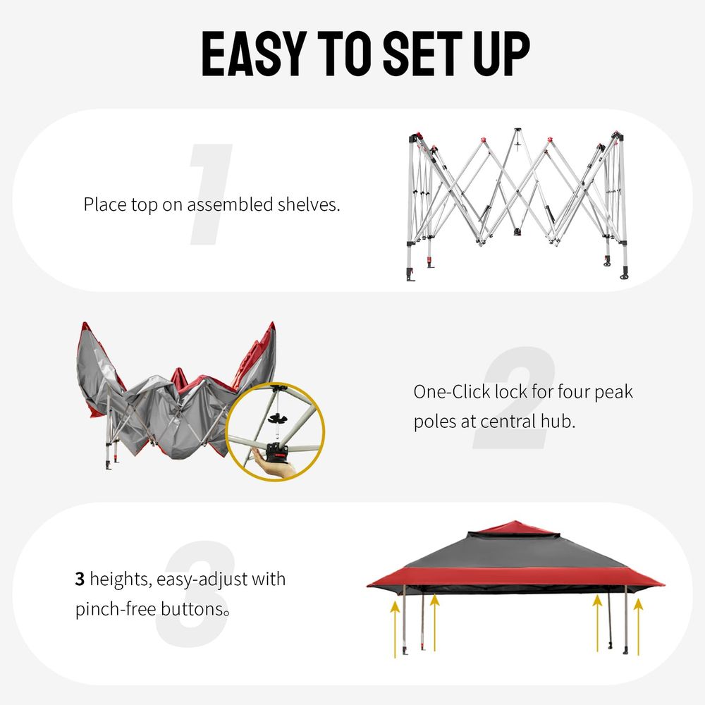 13x13 Pop  Gazebo, Canopy Tent - Outdoor Furniture Gazebo 리뷰 및 가격