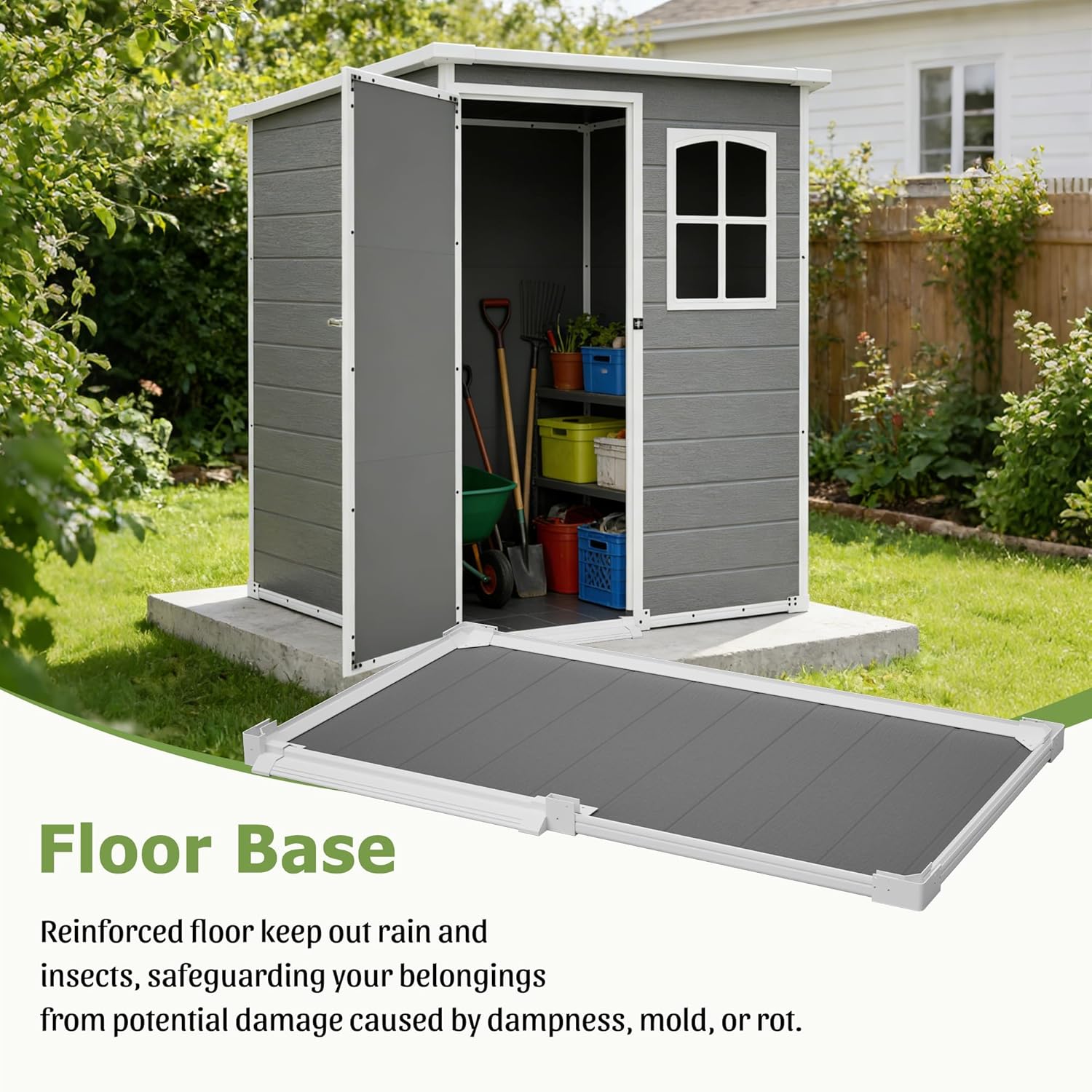 Resin Outdoor Storage Shed Kit - Outdoor Furniture Patio 리뷰 및 가격