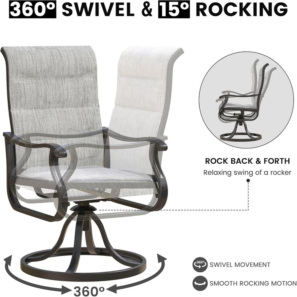 Patio Swivel Chairs Set o 4, O - Outdoor Furniture Ofo 리뷰 및 가격