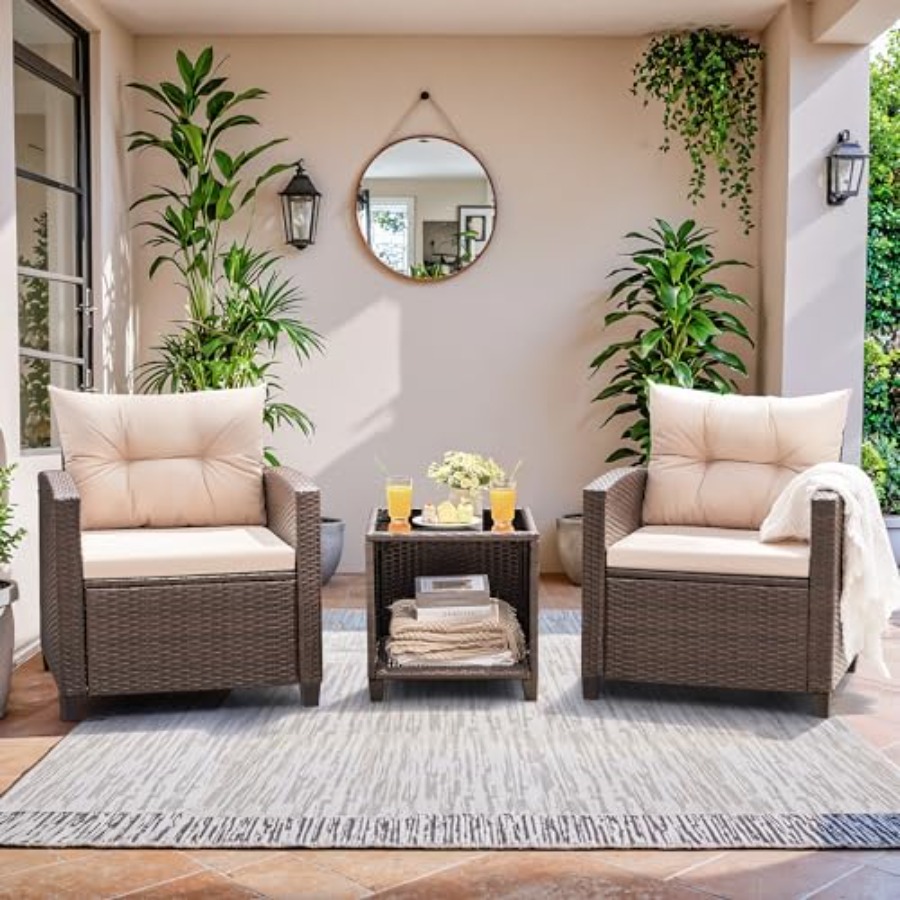 Devoko 3 Pieces Patio Furnitur - Outdoor Furniture Patio 리뷰 및 가격