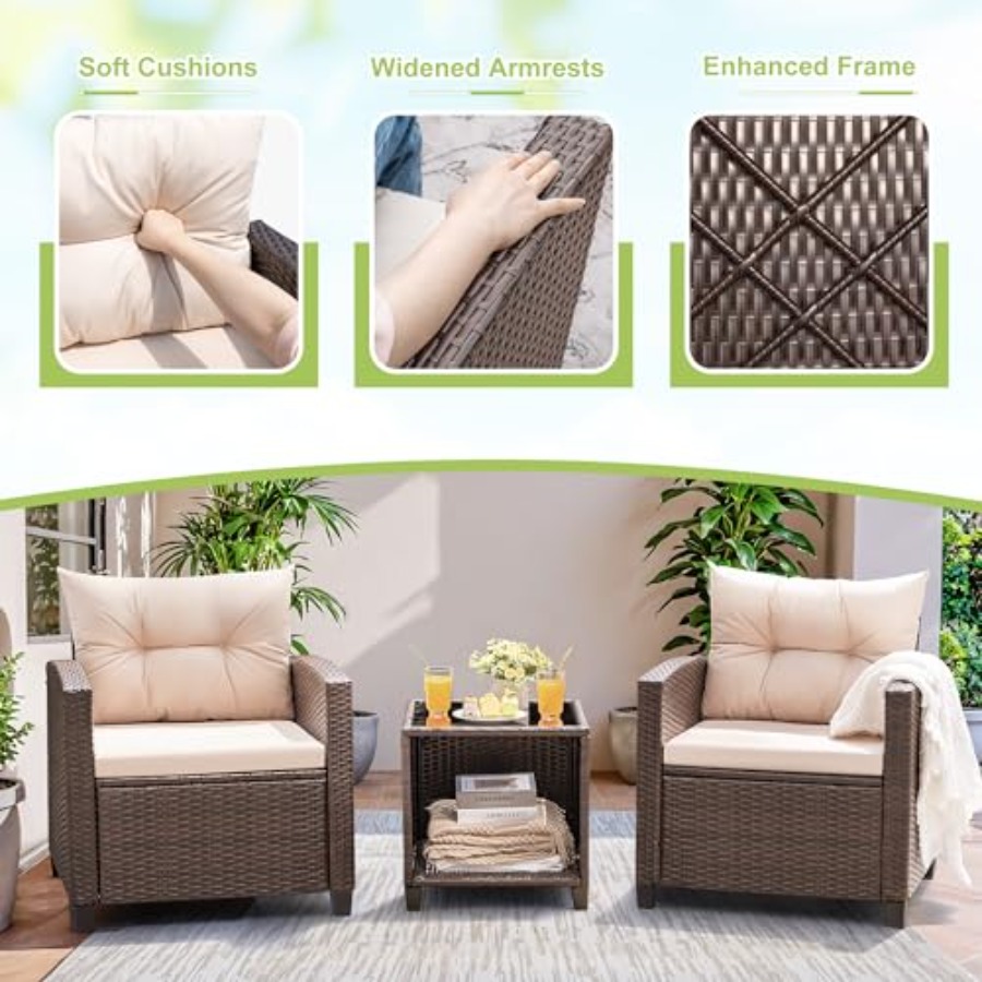 Devoko 3 Pieces Patio Furnitur - Outdoor Furniture Patio 리뷰 및 가격