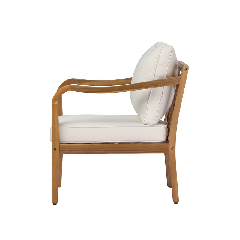 Teak Finish Acacia Wood Club C - Outdoor Furniture Teak 리뷰 및 가격