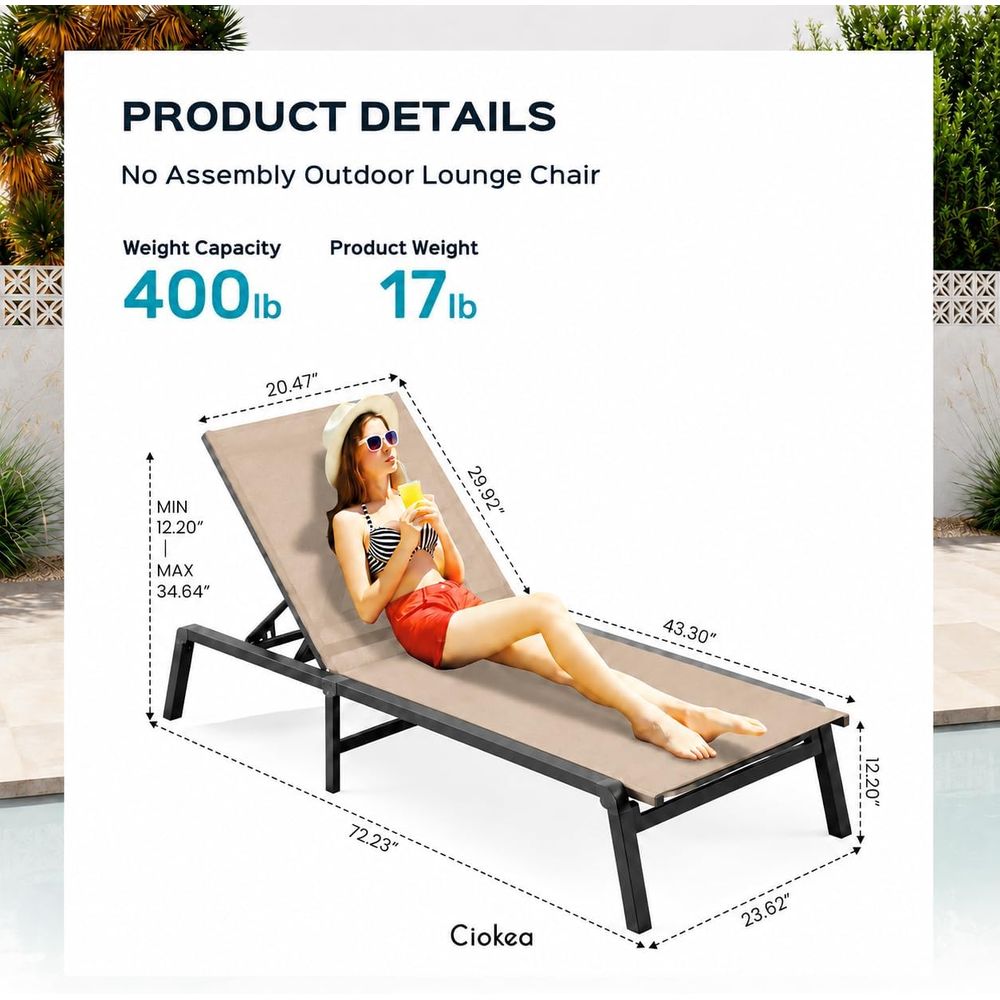 Patio Chaise Lounge Chair, old - Outdoor Furniture Ofo 리뷰 및 가격