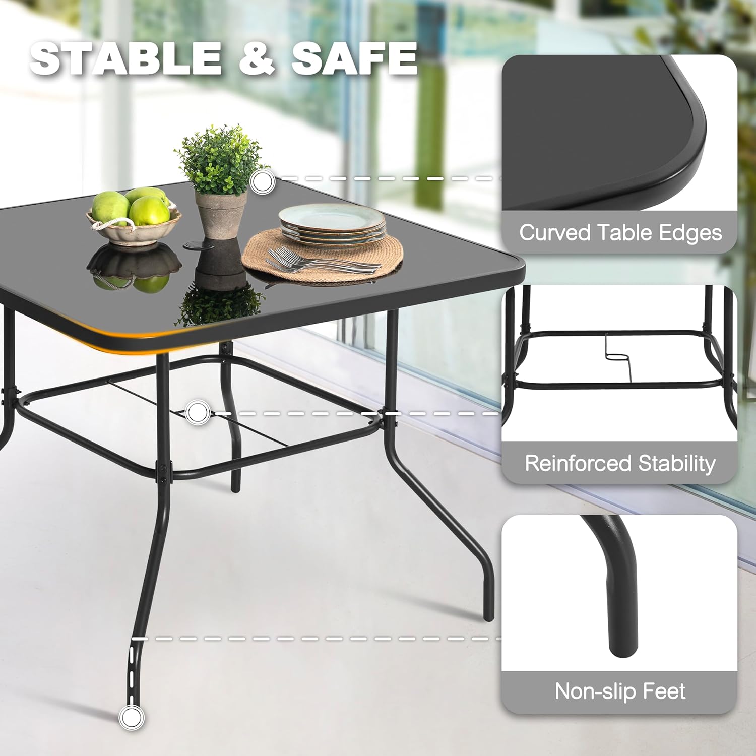 5 Piece Metal Patio Dining Set - Outdoor Furniture Sunbrella 리뷰 및 가격