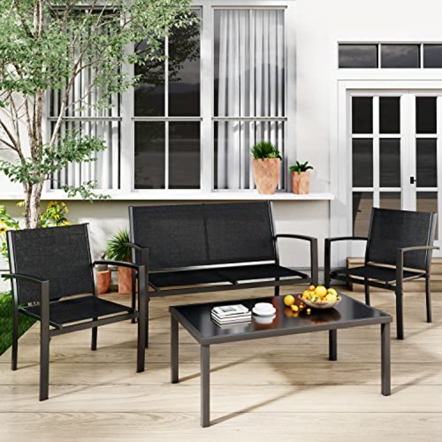 Greesum 4 Pieces Patio Furnitu - Outdoor Furniture Patio 리뷰 및 가격