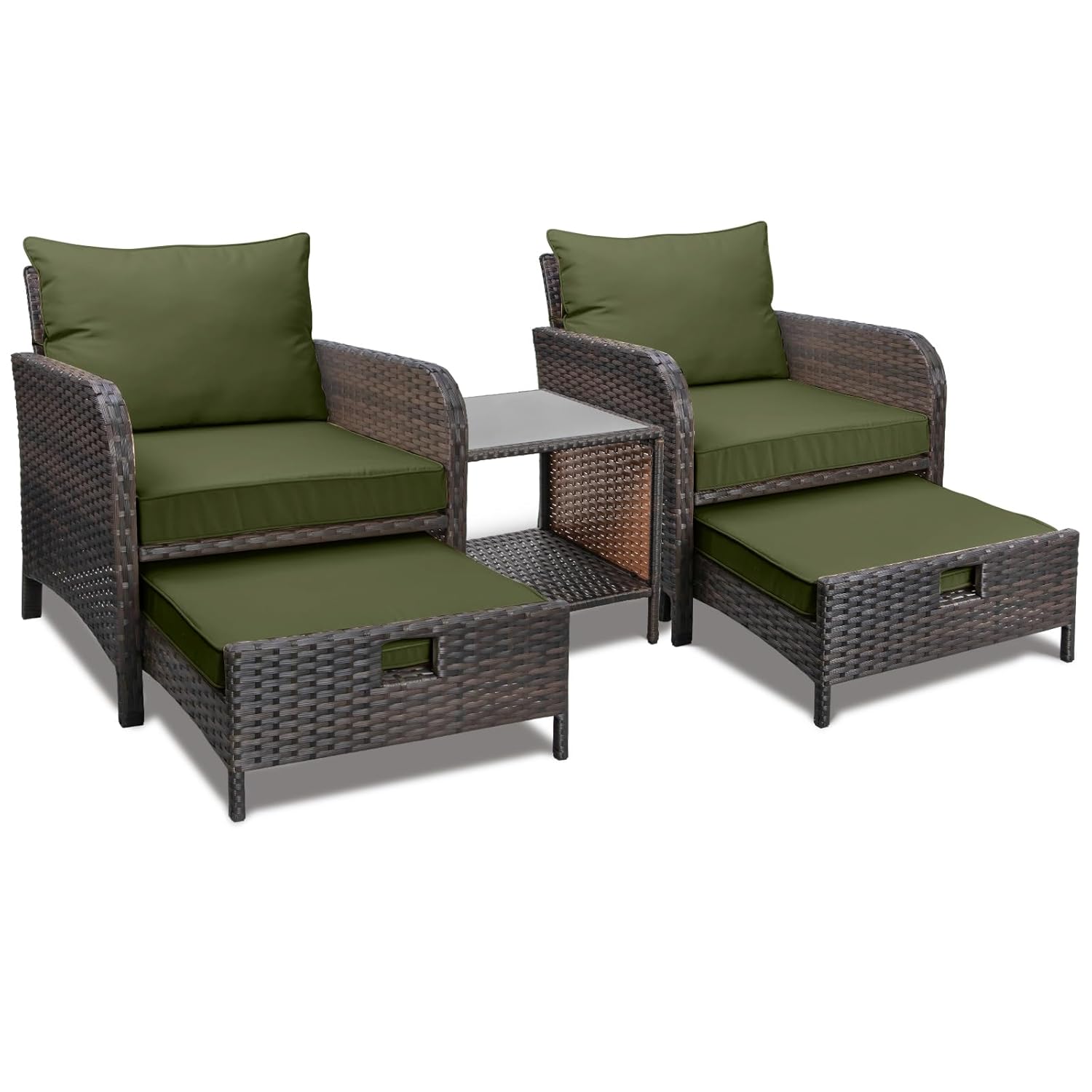5 Piece PE Rattan Patio Set Ou - Outdoor Furniture Lounge Set 리뷰 및 가격