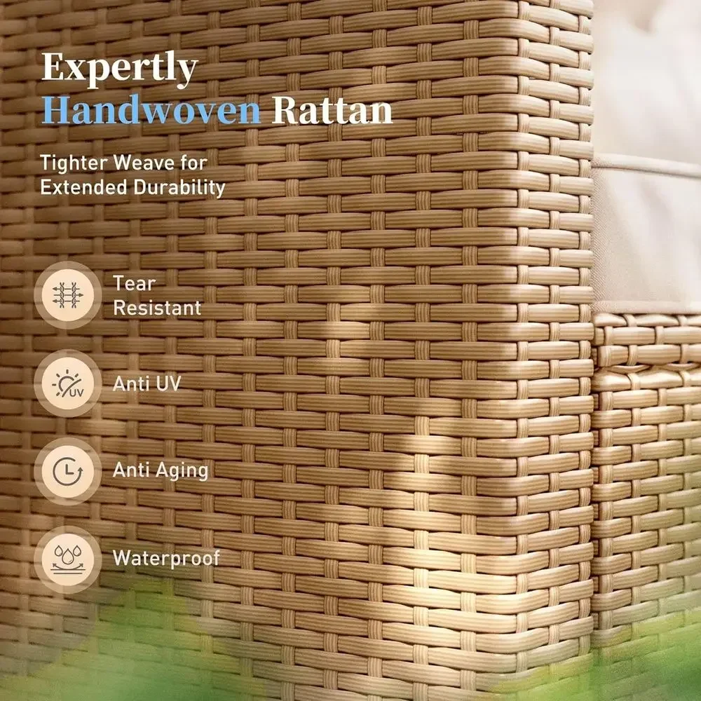 6-Piece Outdoor Wicker Patio F - Outdoor Furniture Lounge Set 리뷰 및 가격