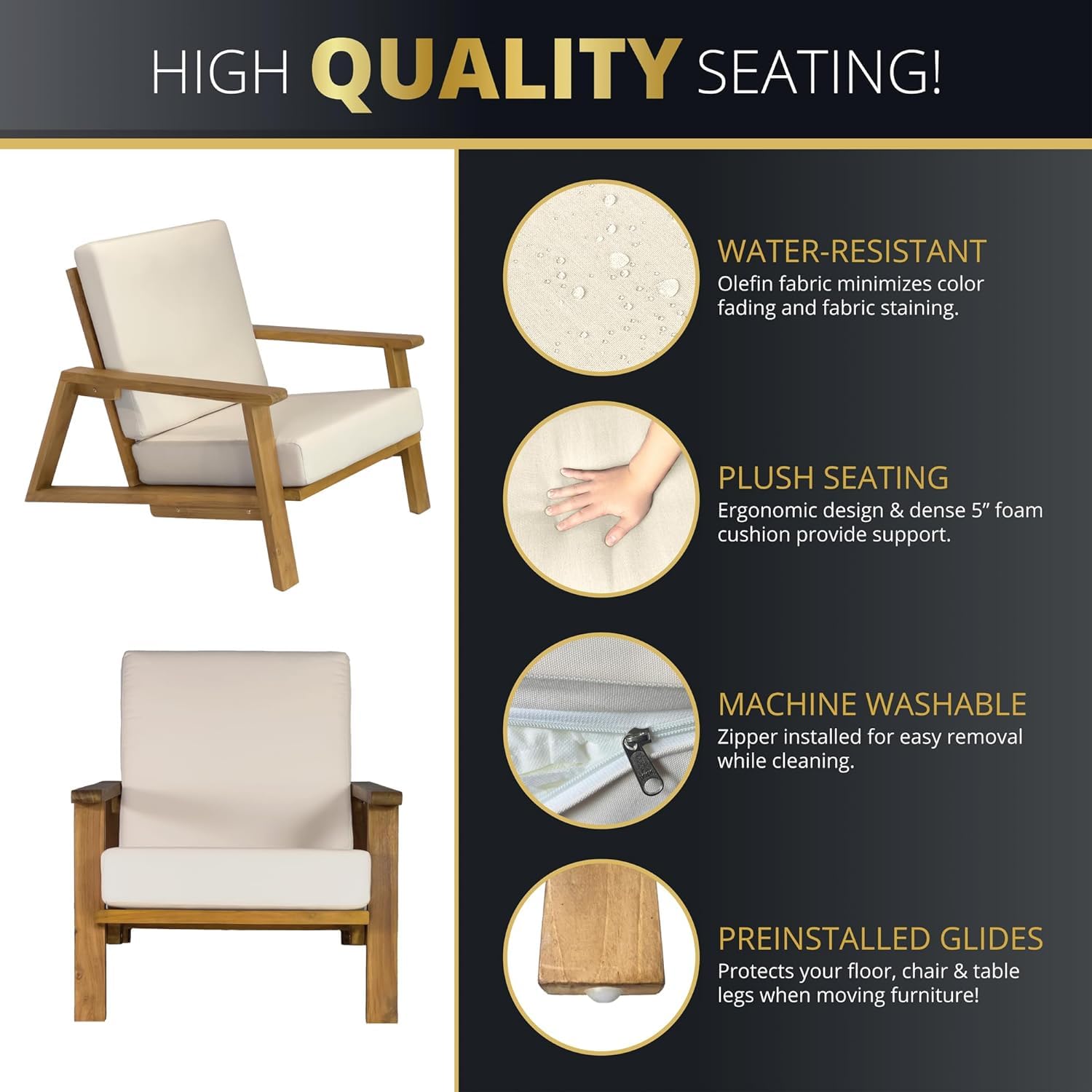 4-Piece Deep Seating Teak Pati - Outdoor Furniture Teak 리뷰 및 가격