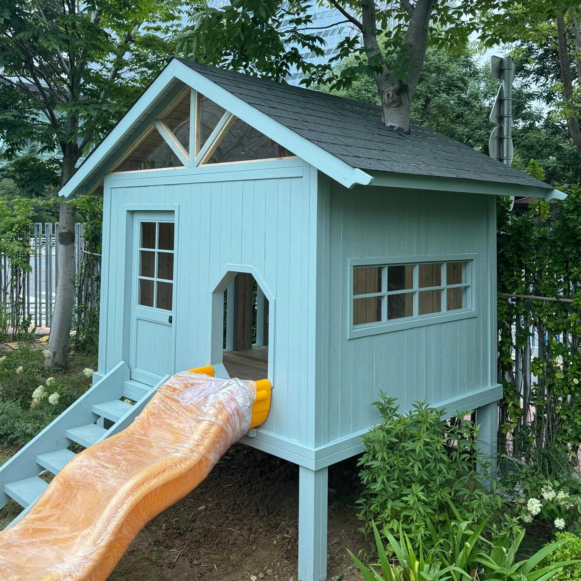 Kindergarten Playhouse Outdoor - Outdoor Furniture Wooden 리뷰 및 가격