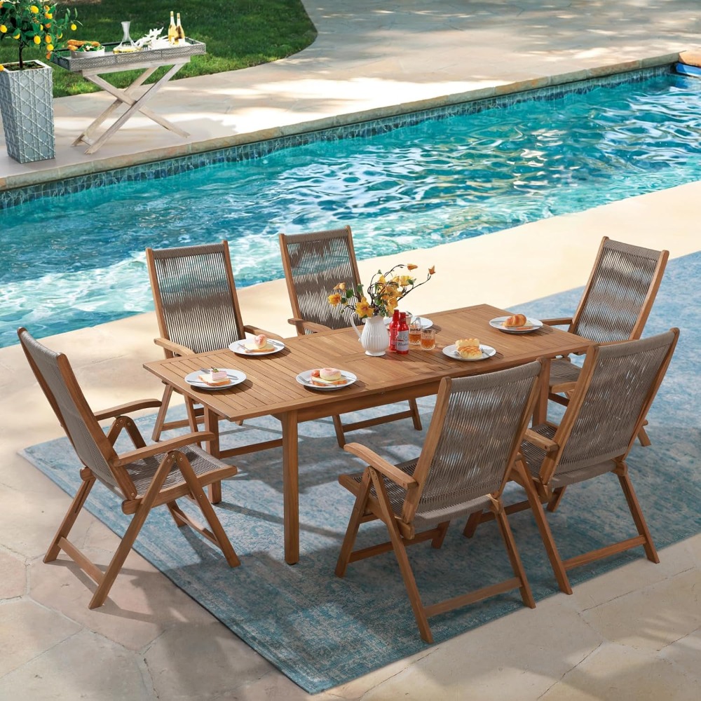 OC Orange-Casual 7 Pieces Pati - Outdoor Furniture Ofo 리뷰 및 가격