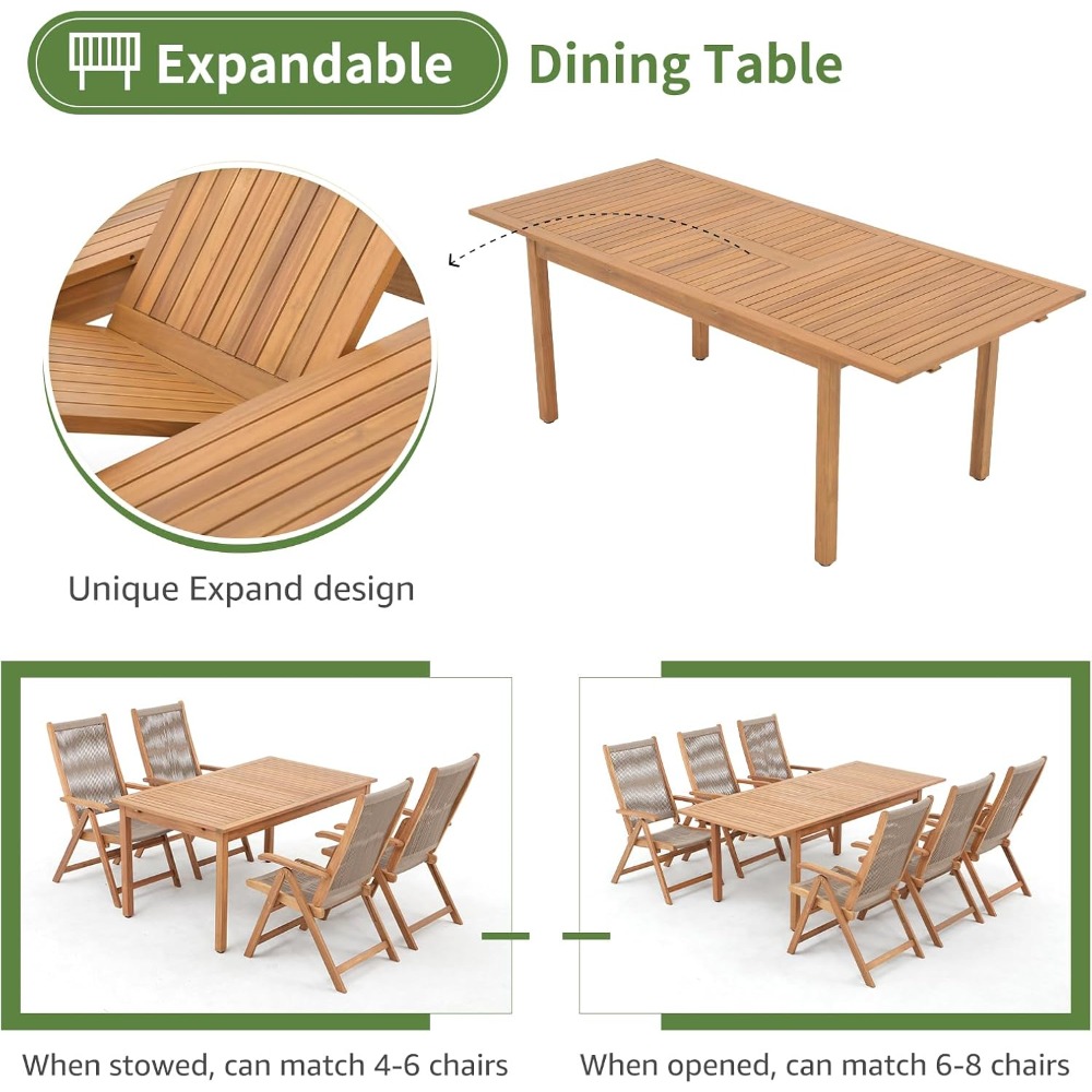 OC Orange-Casual 7 Pieces Pati - Outdoor Furniture Ofo 리뷰 및 가격