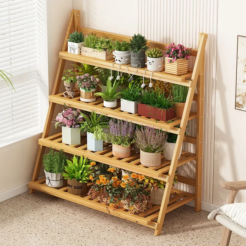 Solid Wood Flower Shelf Plant  - Outdoor Furniture Wooden 리뷰 및 가격