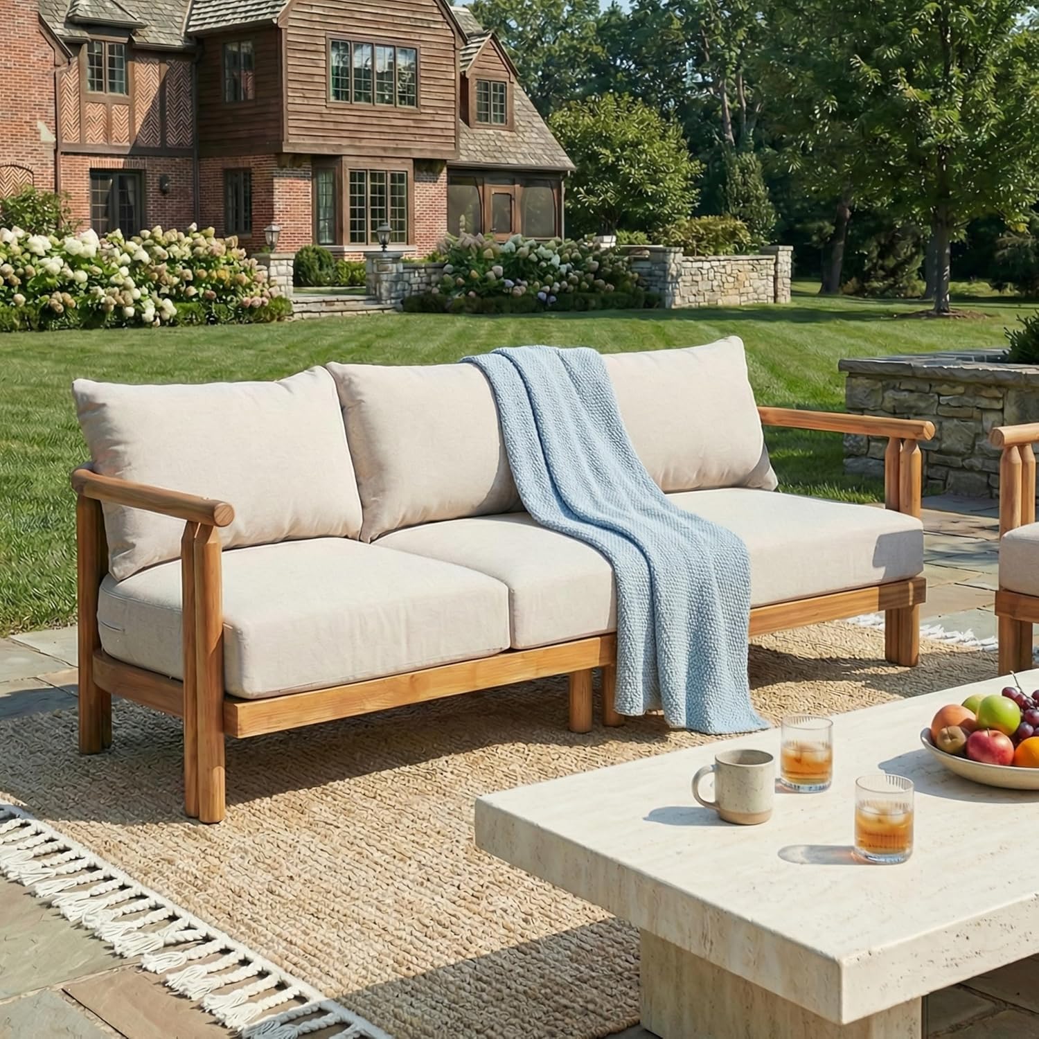 Acacia Wood 3-Seater Outdoor S - Outdoor Furniture Teak 리뷰 및 가격