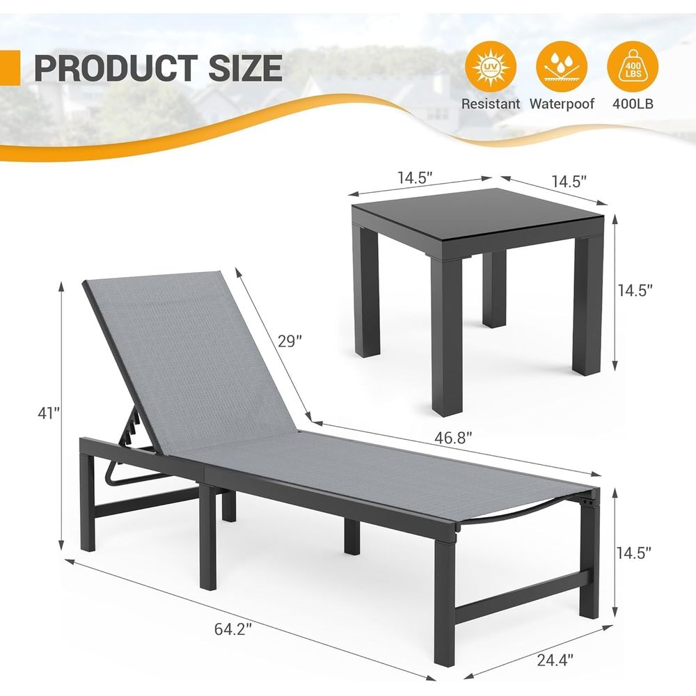 Chair Set o 2 with Table Pool  - Outdoor Furniture Ofo 리뷰 및 가격