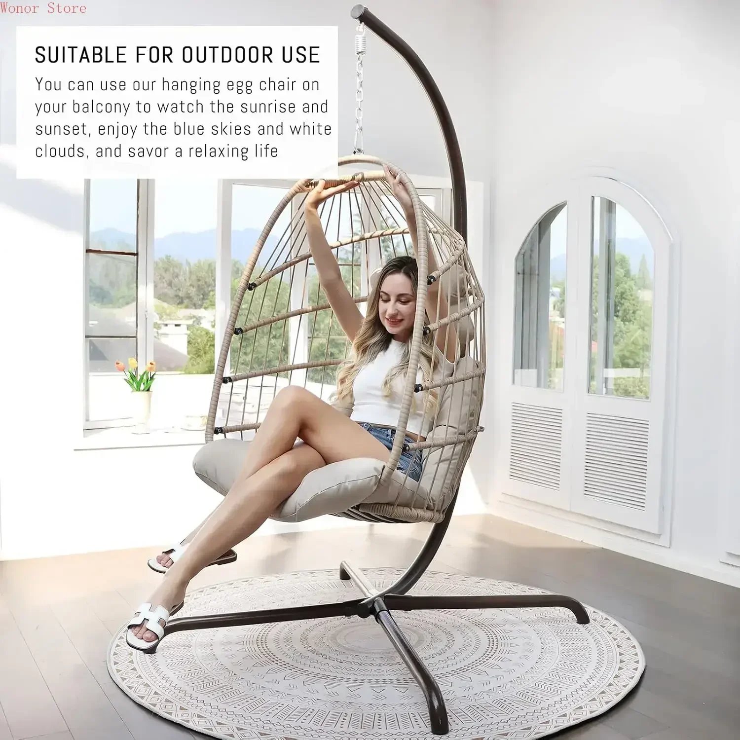 Outdoor Swing Egg Chair with S - Outdoor Furniture Heavy 리뷰 및 가격