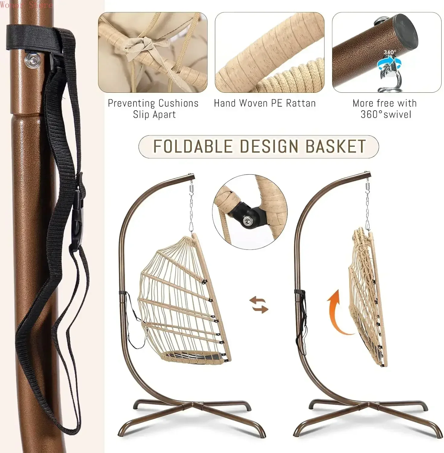 Outdoor Swing Egg Chair with S - Outdoor Furniture Heavy 리뷰 및 가격