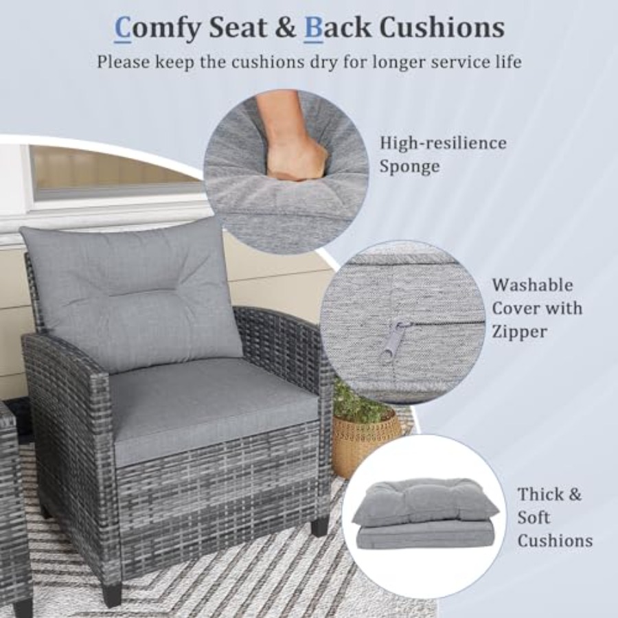 KOTEK 3 Piece Patio Furniture  - Outdoor Furniture Patio 리뷰 및 가격