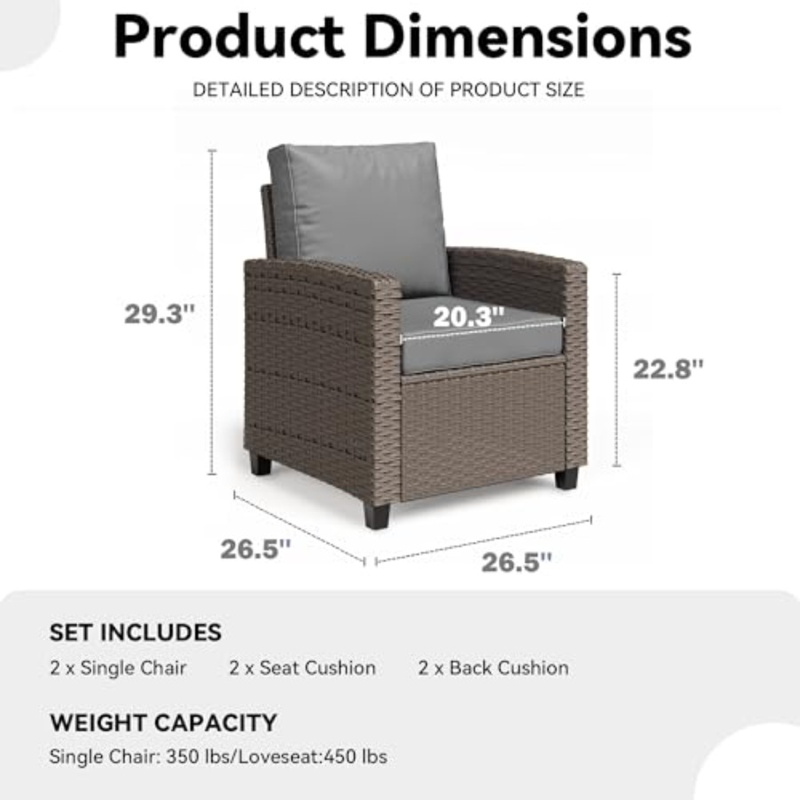2 Pieces Patio Furniture Set O - Outdoor Furniture Patio 리뷰 및 가격