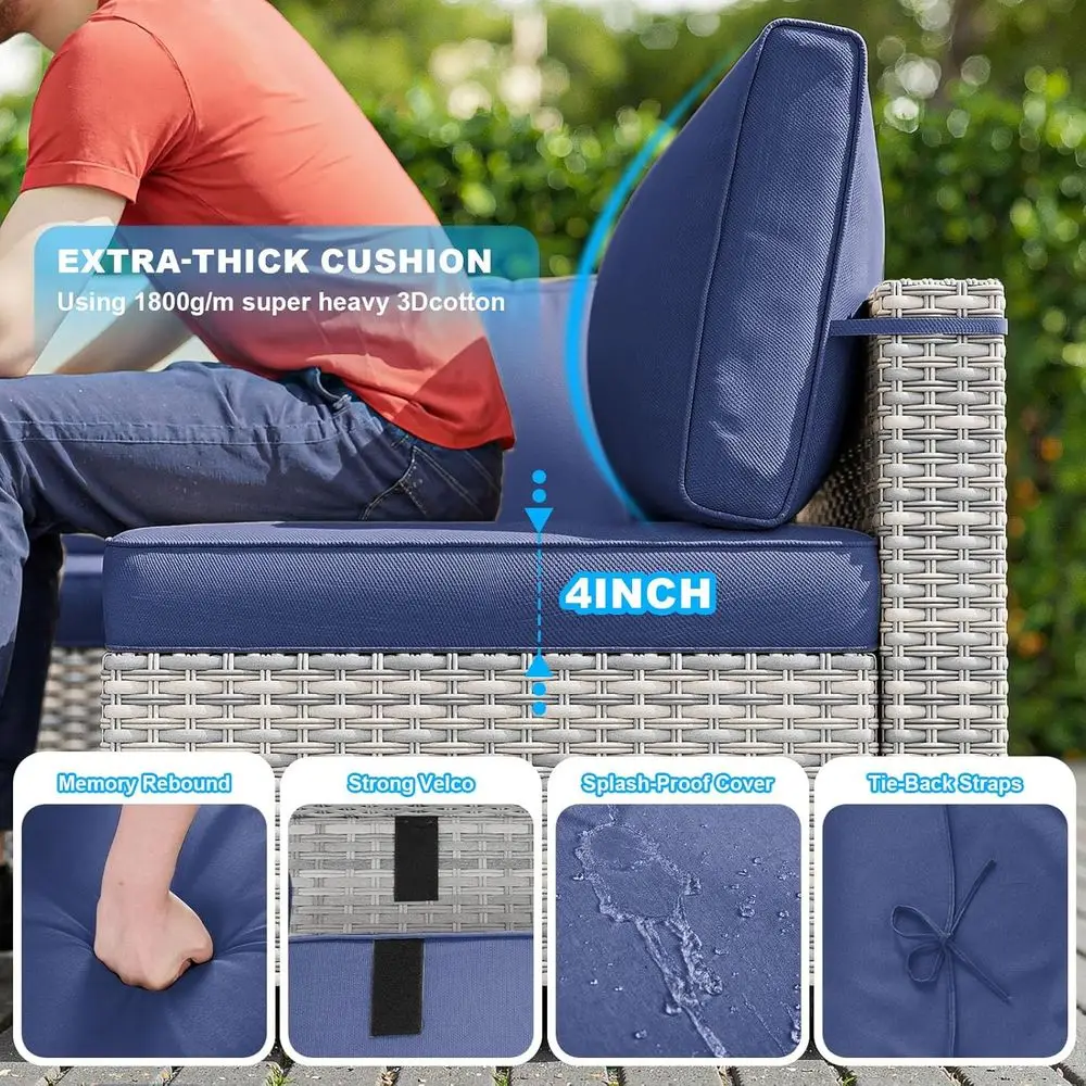 7-Piece Outdoor Sectional Pati - Outdoor Furniture Ofo 리뷰 및 가격