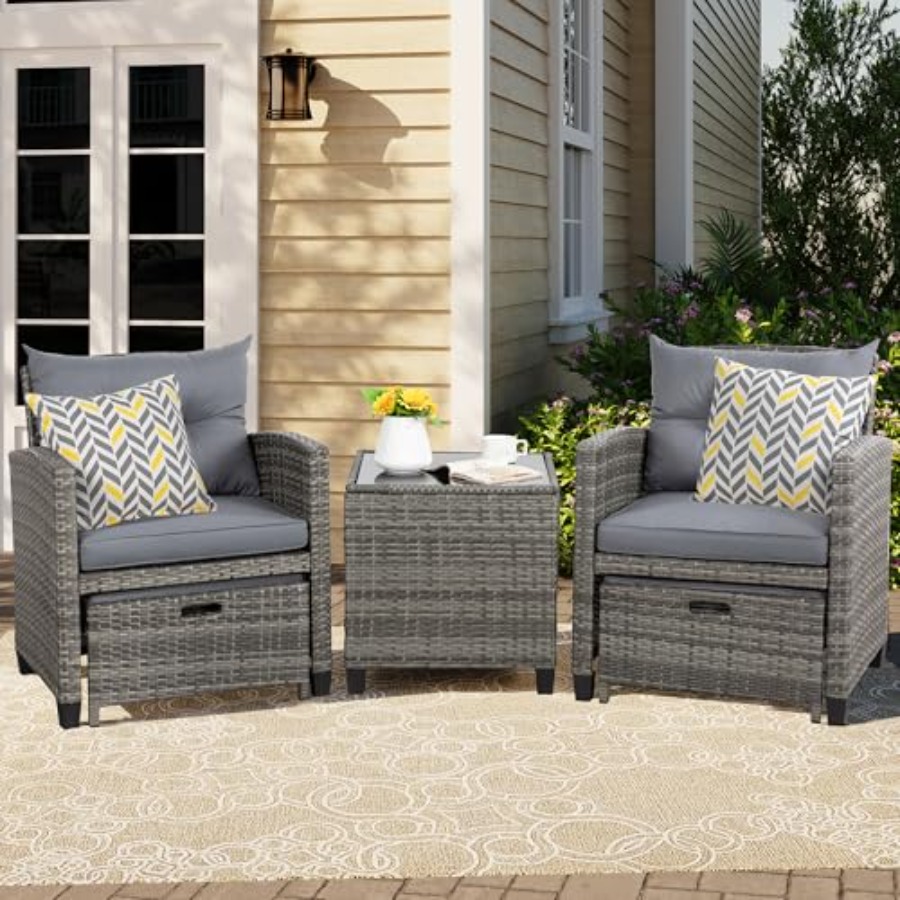 5 Piece Patio Furniture Set fo - Outdoor Furniture Lounge Set 리뷰 및 가격