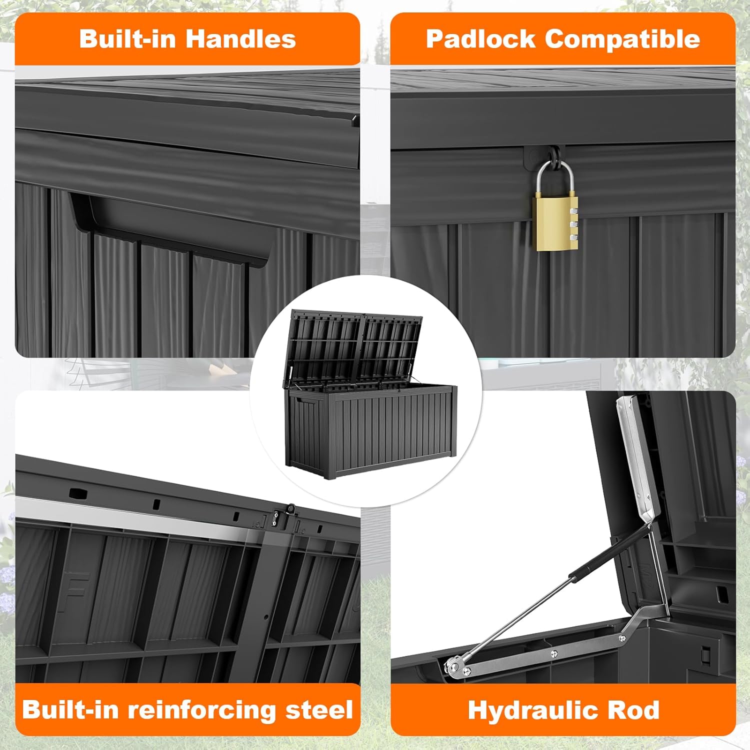 180Gal Lockable Resin Deck Box - Outdoor Furniture Patio 리뷰 및 가격