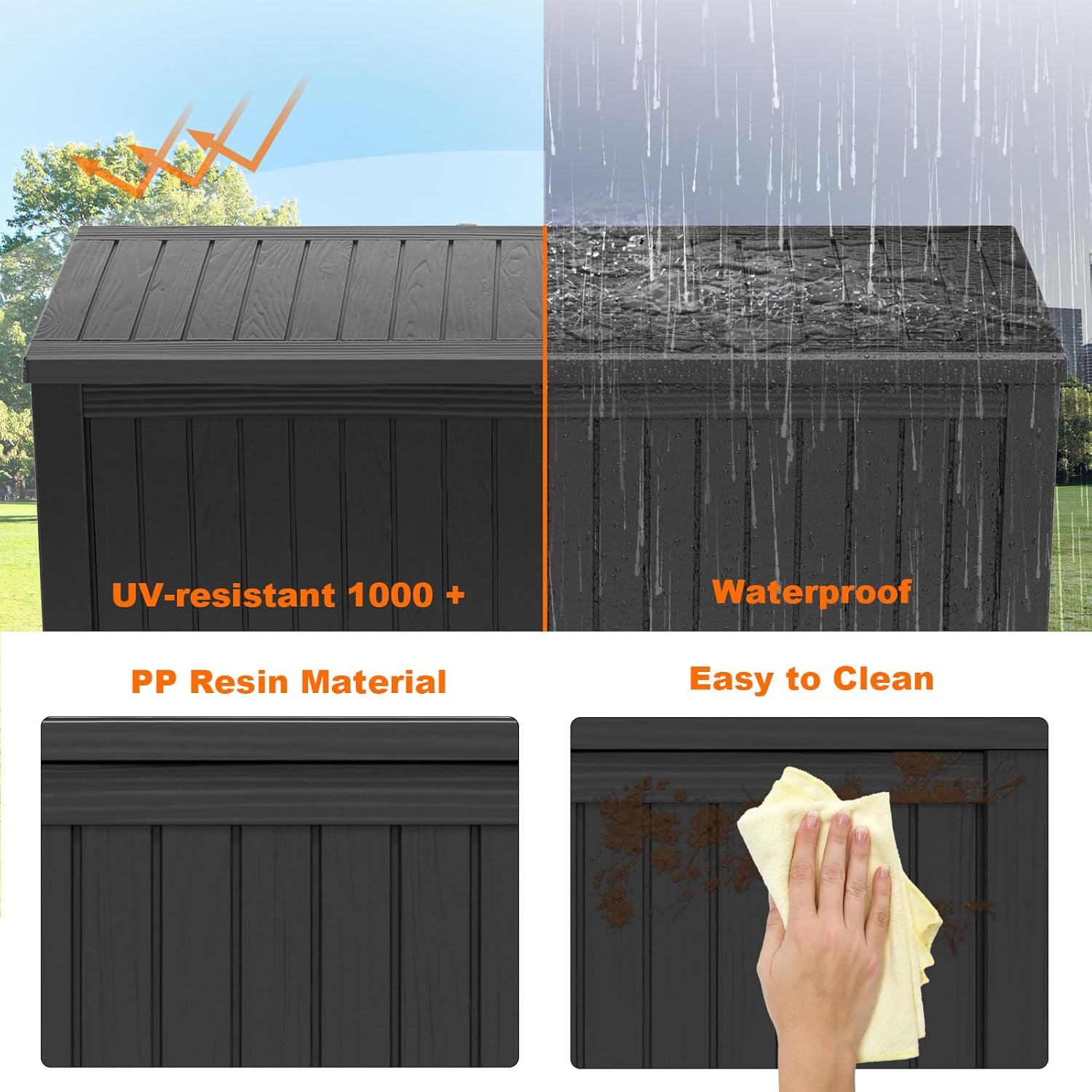 180Gal Lockable Resin Deck Box - Outdoor Furniture Patio 리뷰 및 가격