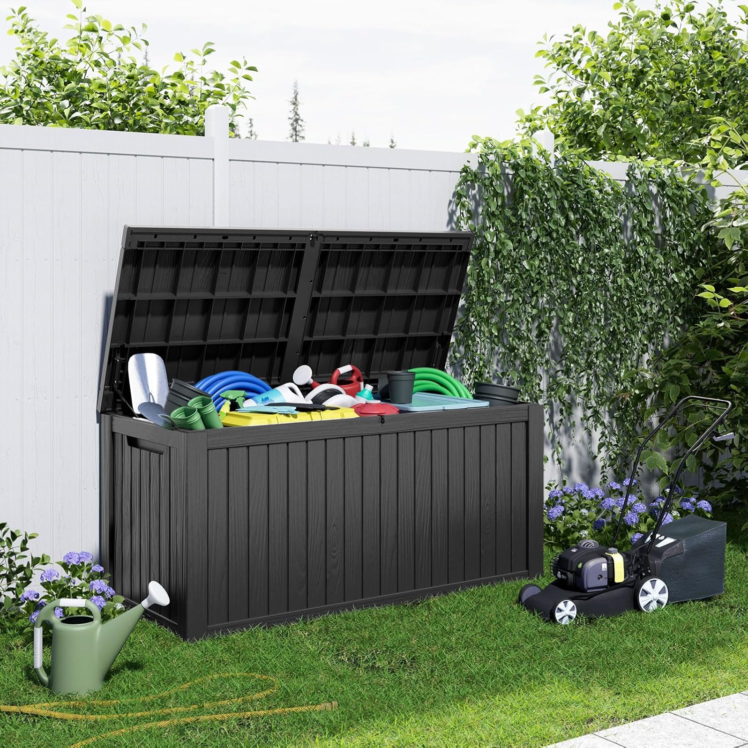 180Gal Lockable Resin Deck Box - Outdoor Furniture Patio 리뷰 및 가격