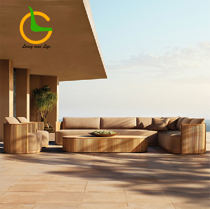 Luxury L-shaped Teak Wood Outd - Outdoor Furniture Teak 리뷰 및 가격