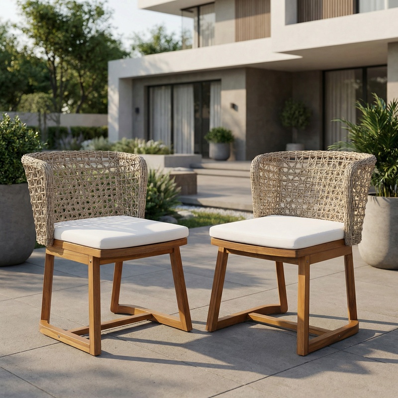 Acacia Wood Patio Chairs Set o - Outdoor Furniture Teak 리뷰 및 가격