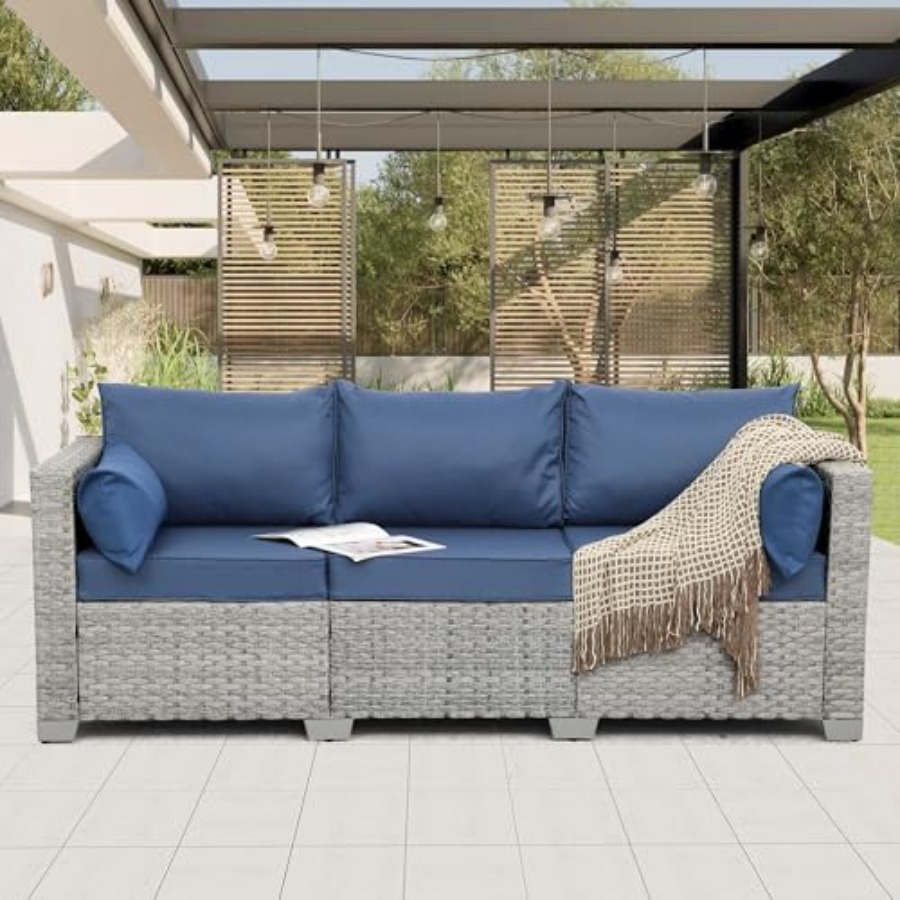 Outdoor Couch 3 Seater Wicker  - Outdoor Furniture Patio 리뷰 및 가격