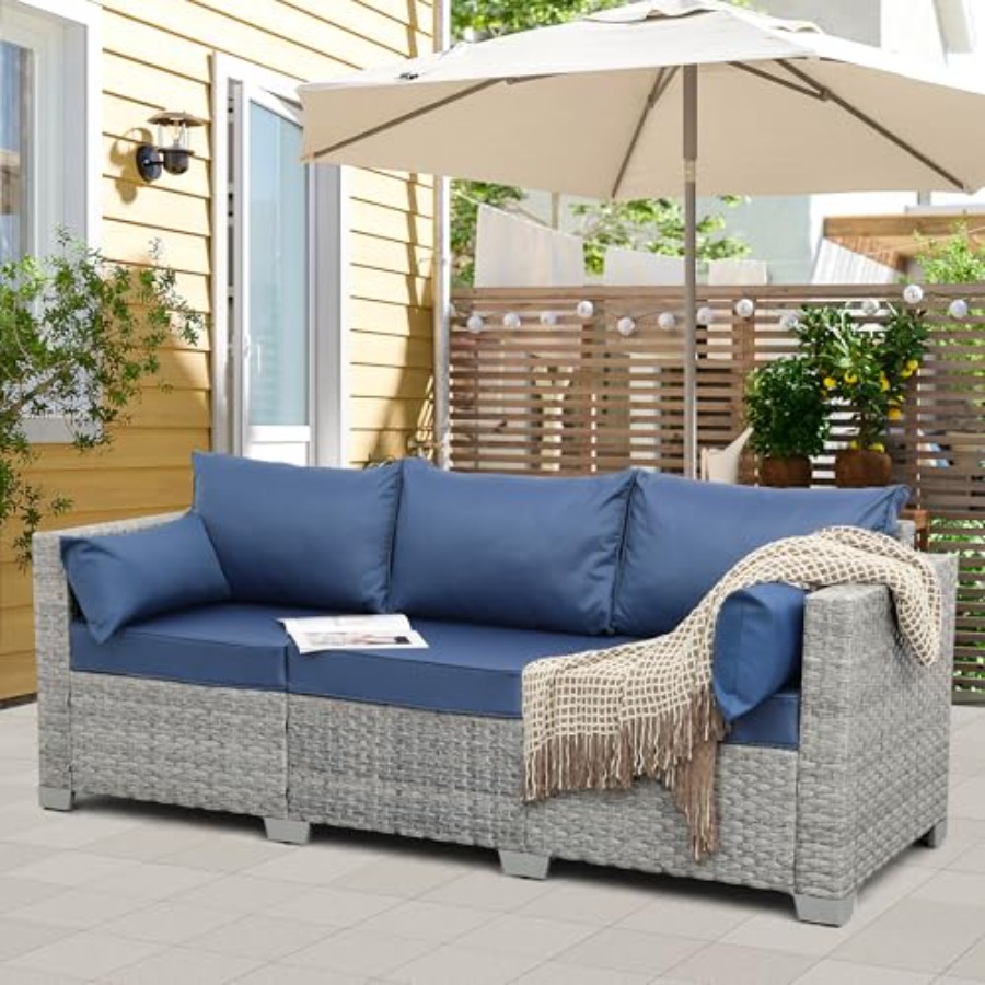 Outdoor Couch 3 Seater Wicker  - Outdoor Furniture Patio 리뷰 및 가격