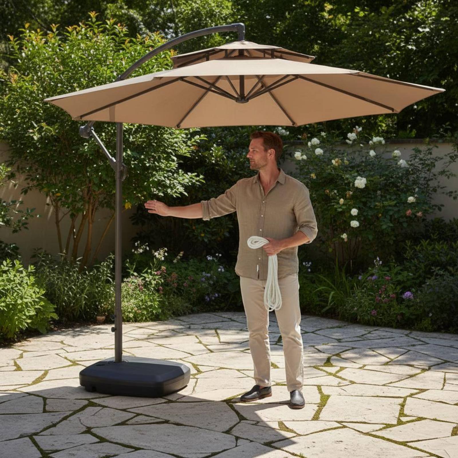 Roman Umbrella Pull Rope Wear- - Outdoor Furniture Patio 리뷰 및 가격